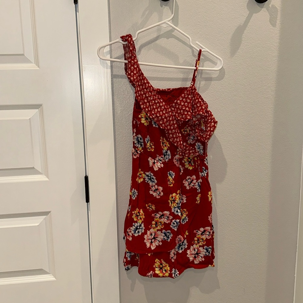 New Art Class Brand Ruffle Wrap Hi Low Tank Dress Girls Size M Medium 7 8 Floral